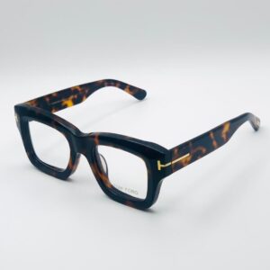 TOM20251 Animal Skin Frame With Transparent Lenses