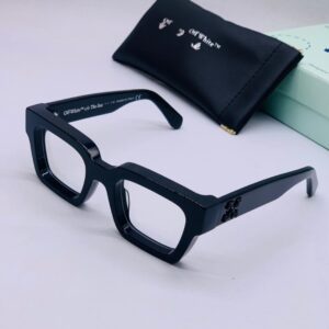 OWX72910 Solid Black Frame Transparent Glasses
