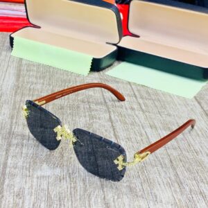 CAR56647 Elite Edge Rimless Glasses (Black Lenses)